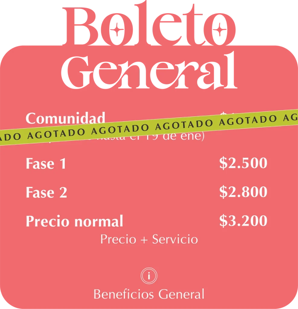 Boleto General Agotado - frente